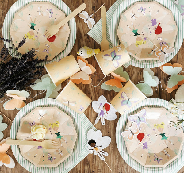 Mint Fine Stripes Plates (Set of 8) - Pooka Party