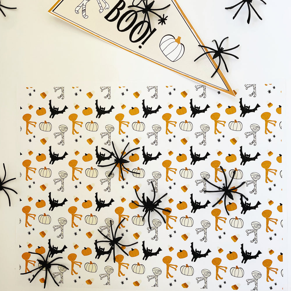 Mummy Pumpkin Halloween Placemat Printable