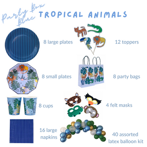 Tropical Animals Party Supplies in a Box - Pooka Party