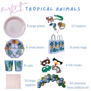 Tropical Animals Party Supplies in a Box - Pooka Party