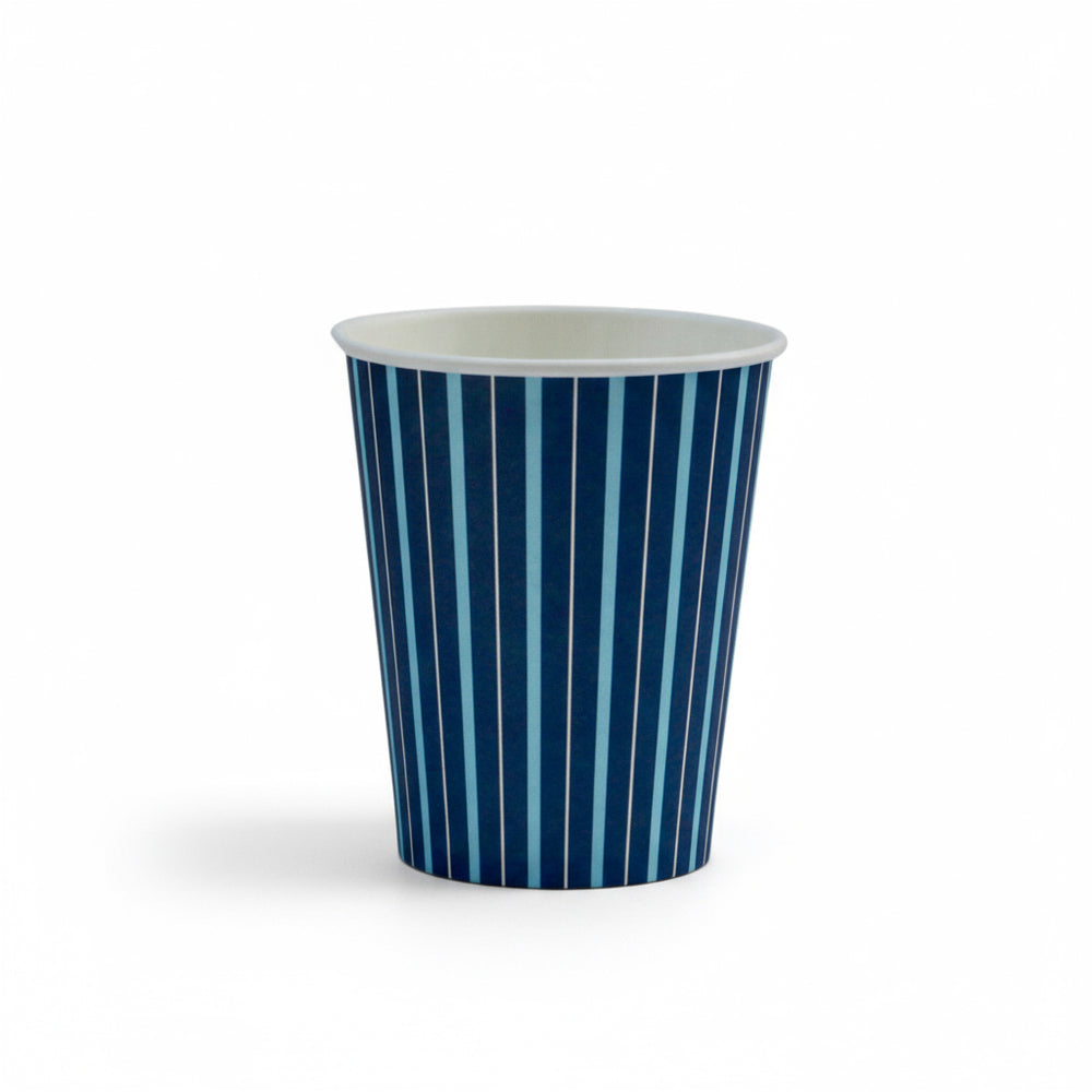 light blue and navy blue paper cups - Pooka Party