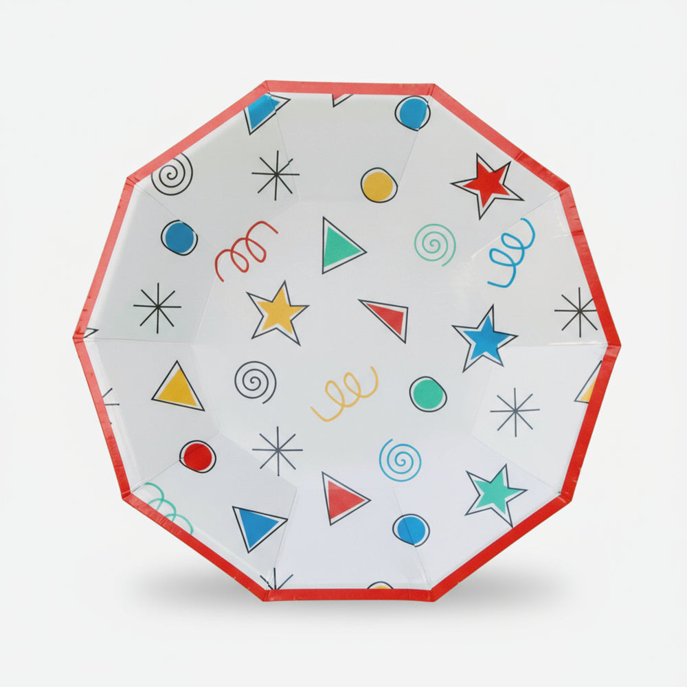 Happy Colors Small Birthday Party Plates - Pooka Party