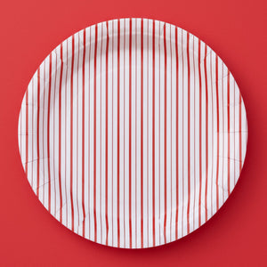 Red and white paper plates - Pooka Party