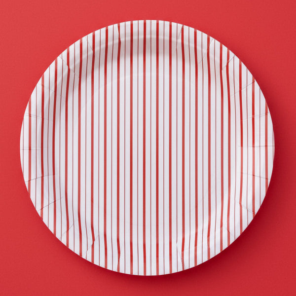 Red and white paper plates - Pooka Party