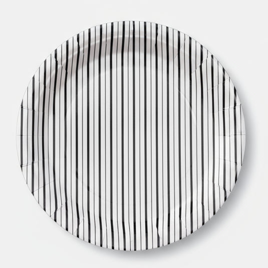 Black and white paper plates- Pooka Party