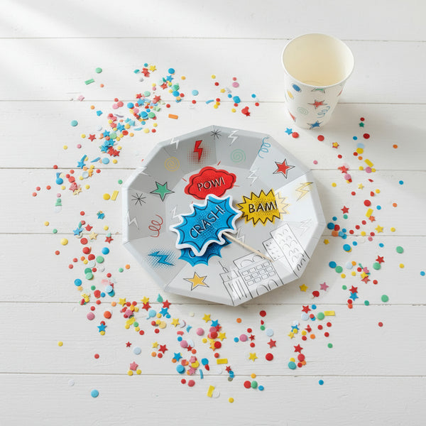 Superhero party Plates - Pooka Party