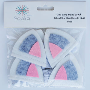 white Cat ears headband - Pooka Party