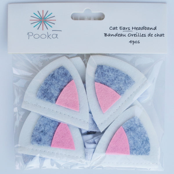 white Cat ears headband - Pooka Party
