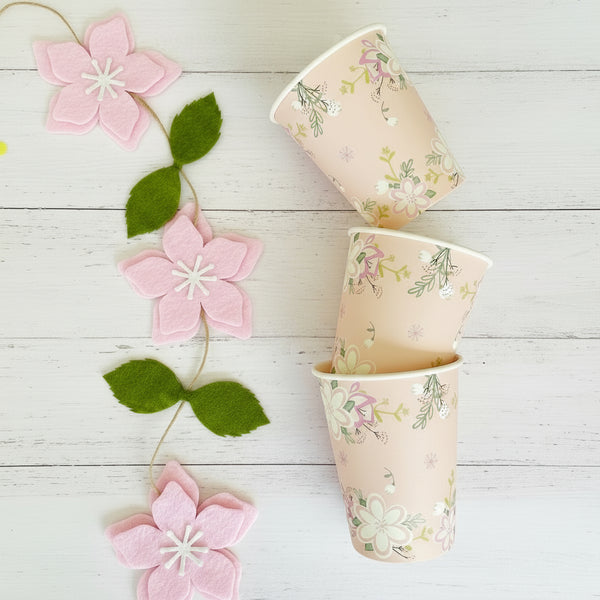 floral cups - Pooka Party