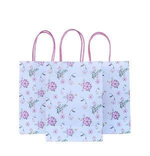 Standing front view Pink flowers Party Bags - Pooka Party