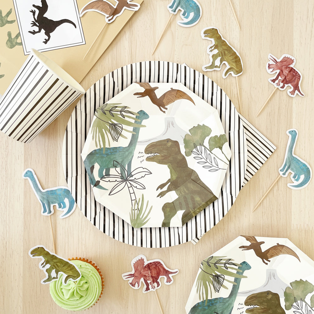 Dinosaur Small Plates (Set of 8) - Pooka Party
