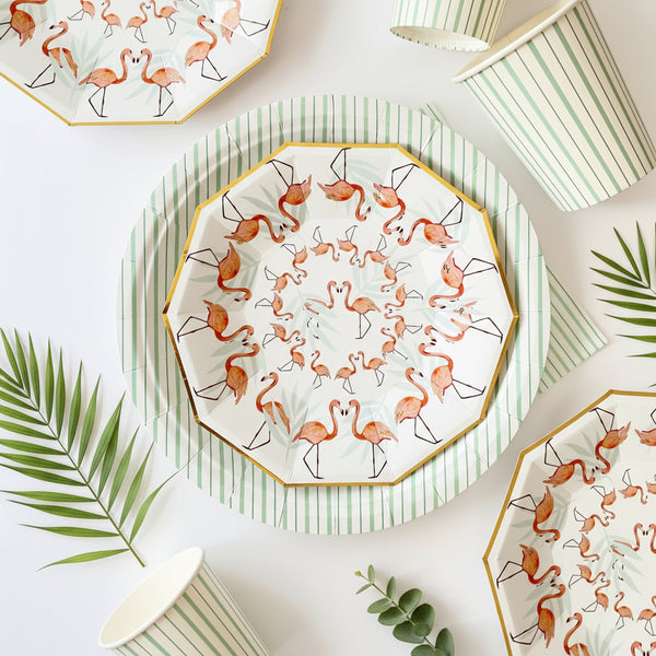 Flamingo Small Plates (Set of 8) - Pooka Party