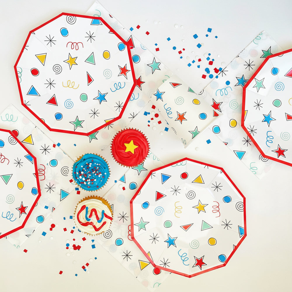 Happy Colors Birthday Cups Plates Napkins - Pooka Party