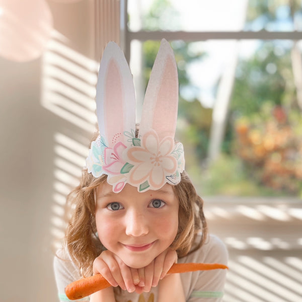 Free Printable Bunny Ears |Bunny ears printable |Easter bunny ears template |Bunny ears png pdf printable |Bunny ears cut out for boys and girls - Pooka Party