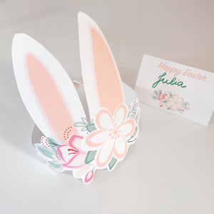 Free Printable Bunny Ears |Bunny ears printable |Easter bunny ears template |Bunny ears png pdf printable |Bunny ears cut out for boys and girls - Pooka Party