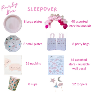 Sleepover Party Supplies in a Box - Pooka Party