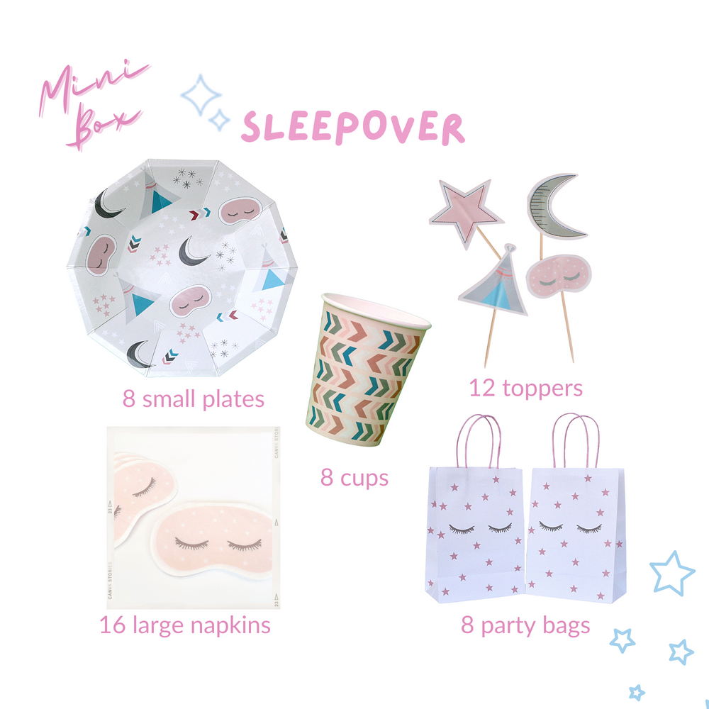 Sleepover Party Supplies in a Box - Pooka Party