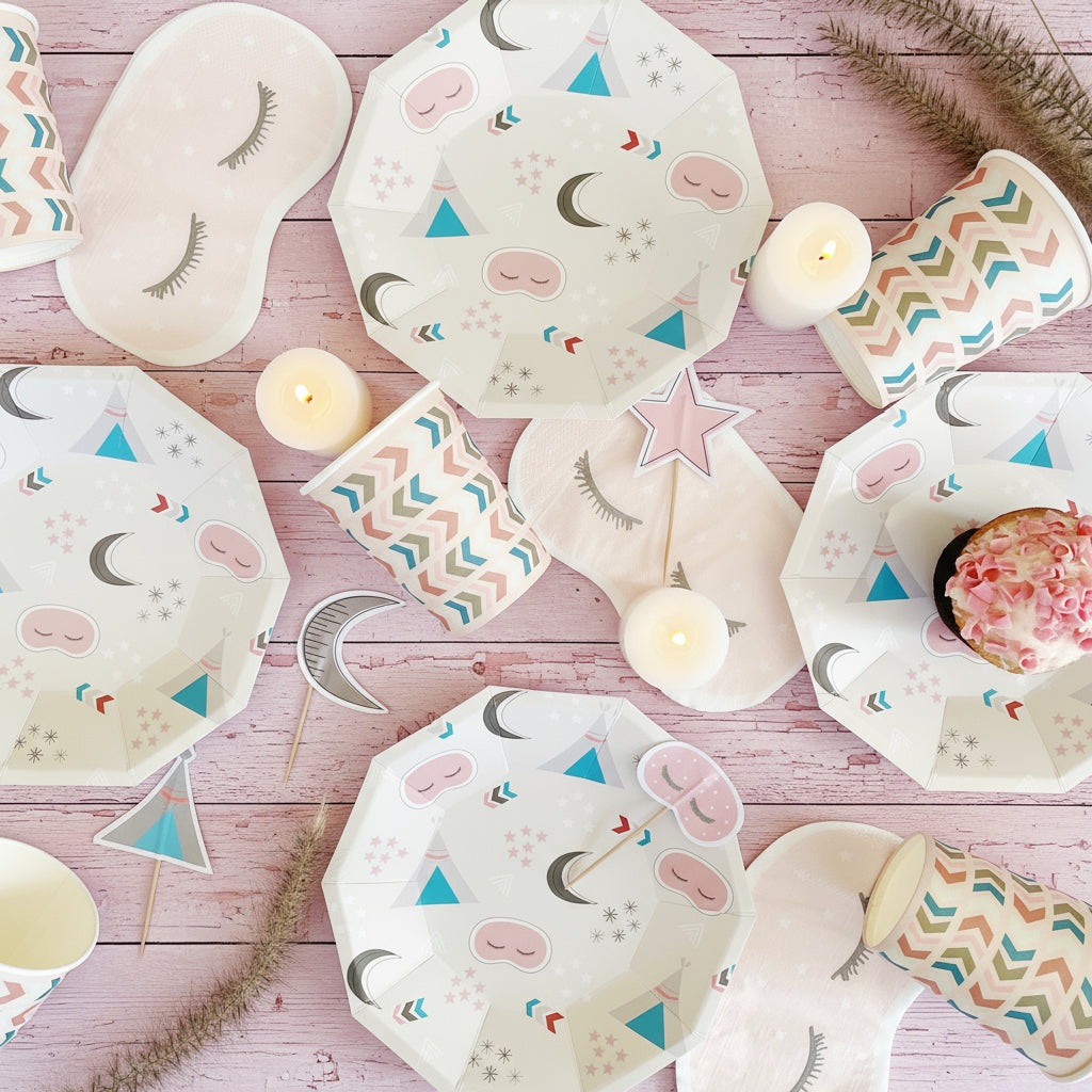 Sleepover & Slumber Party Supplies Kit | Glamping Birthday | Cherrysh Party
