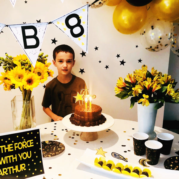 Removable Black Stars Wall Decal - Pooka Party