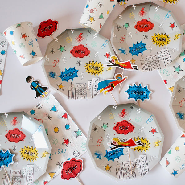 Superhero Plates and cups - Pooka Party