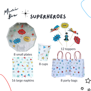 Superhero Party Supplies in a Box - Pooka Party