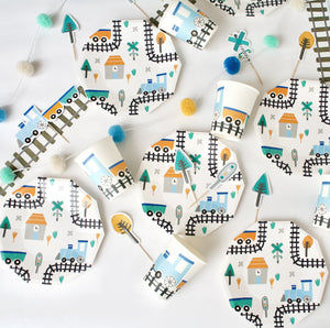 Steam Train Banner Free Printable - Pooka Party