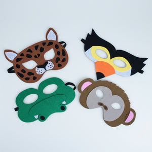 Tropical Forest Animal Face Masks - Pooka Party